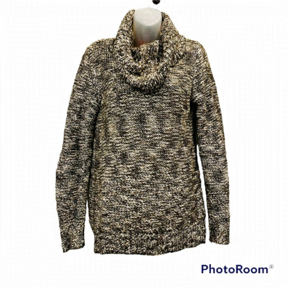 Chunky knit oversized cowl neck sweater size XS